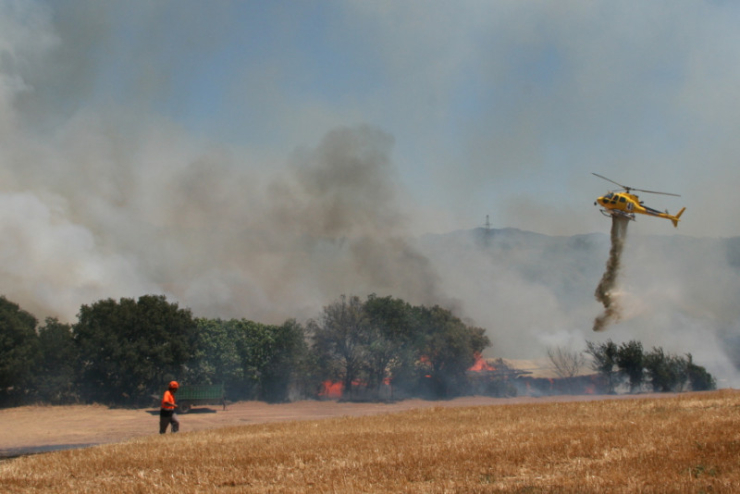 Incendi forestal del 4 de juliol del 2017 entre els barris dels Turons i Can Falguera, a Palau-solità i Plegamans.