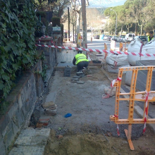 Inici de les obres a l'Av Folch i Torres