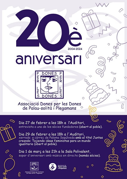 Cartell 20è anniversari Dones per les Dones