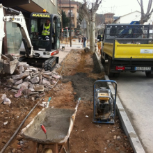 Inici de les obres al Passeig de la Carrerada