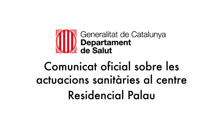 Comunicat Departament de Salut