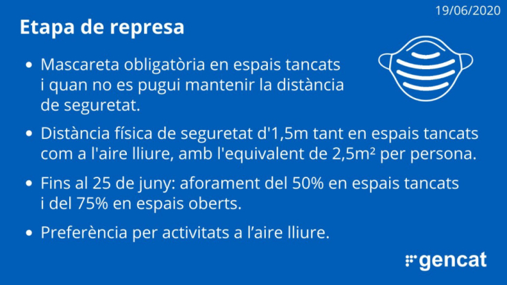 Mesures Etapa de represa