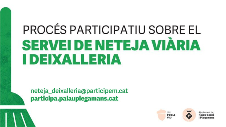 Procés participatiu sobre el servei de neteja viària i deixalleria