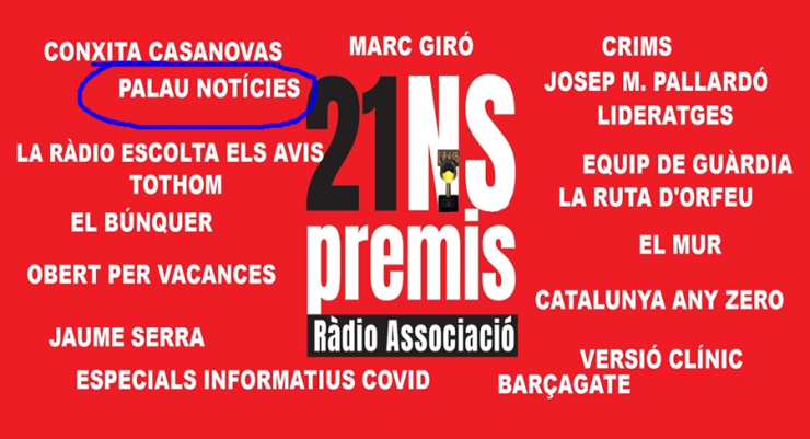 Cartell Guanyadors Premis Ràdio Associació 2021