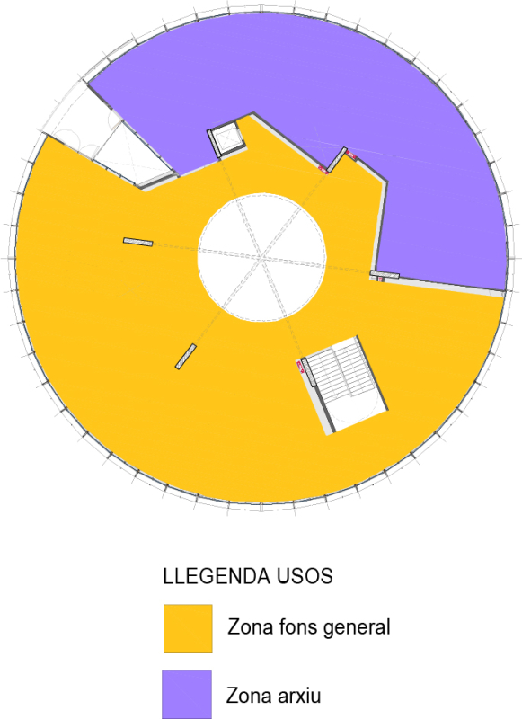 Mapa distribució espais primera planta biblioteca municipal l'Alzina